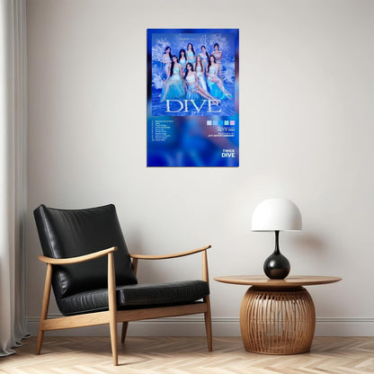 Twice Dive Album Cover Music Poster K-pop Home Decor For Living Room Aesthetic Kpop Female Girl Group Cover Trendy Korean Dorm Wall Art
