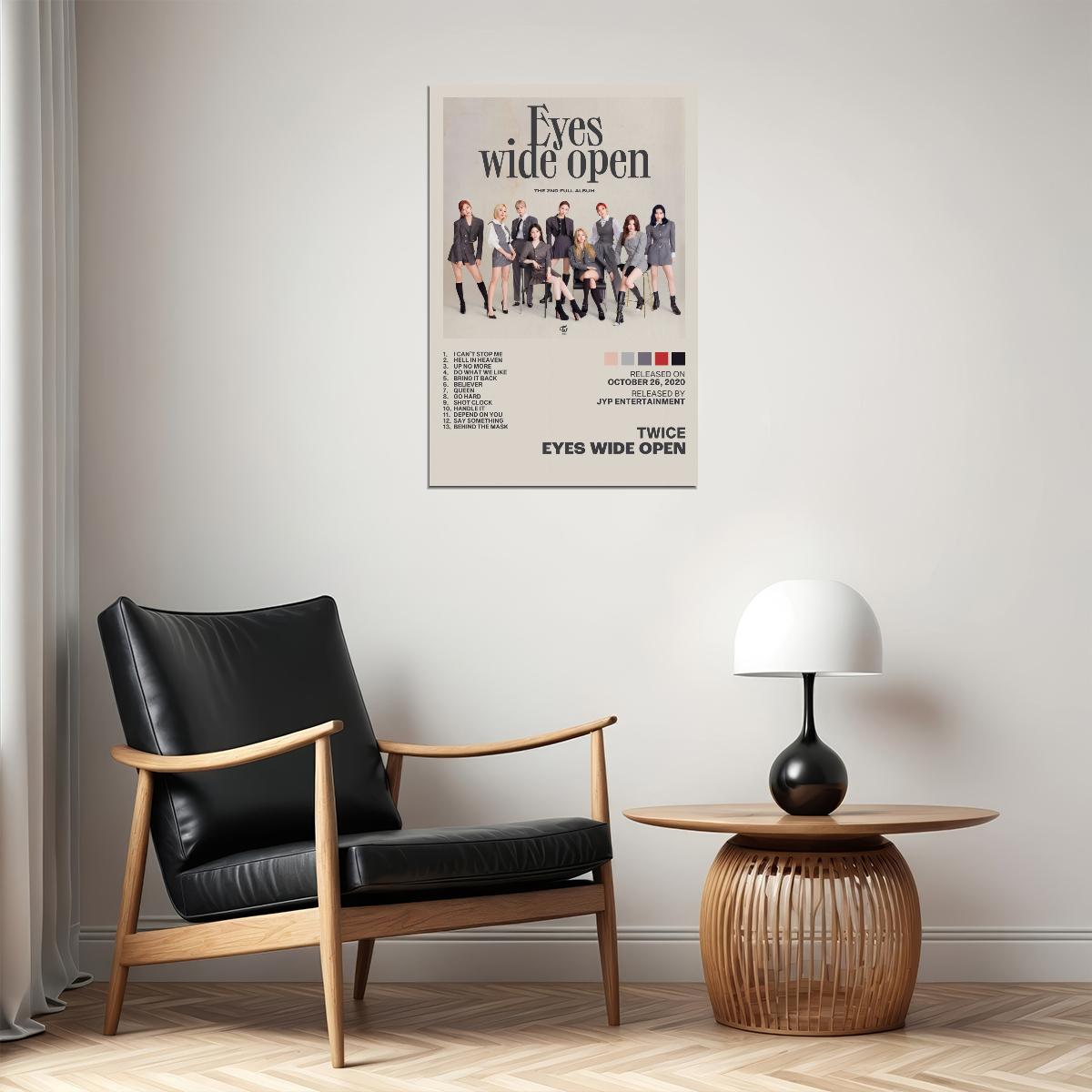Twice Eyes Wide Open Album Cover Music Poster K-pop Home Decor For Living Room Aesthetic Kpop Female Girl Group Cover Trendy Korean Dorm Wall Art