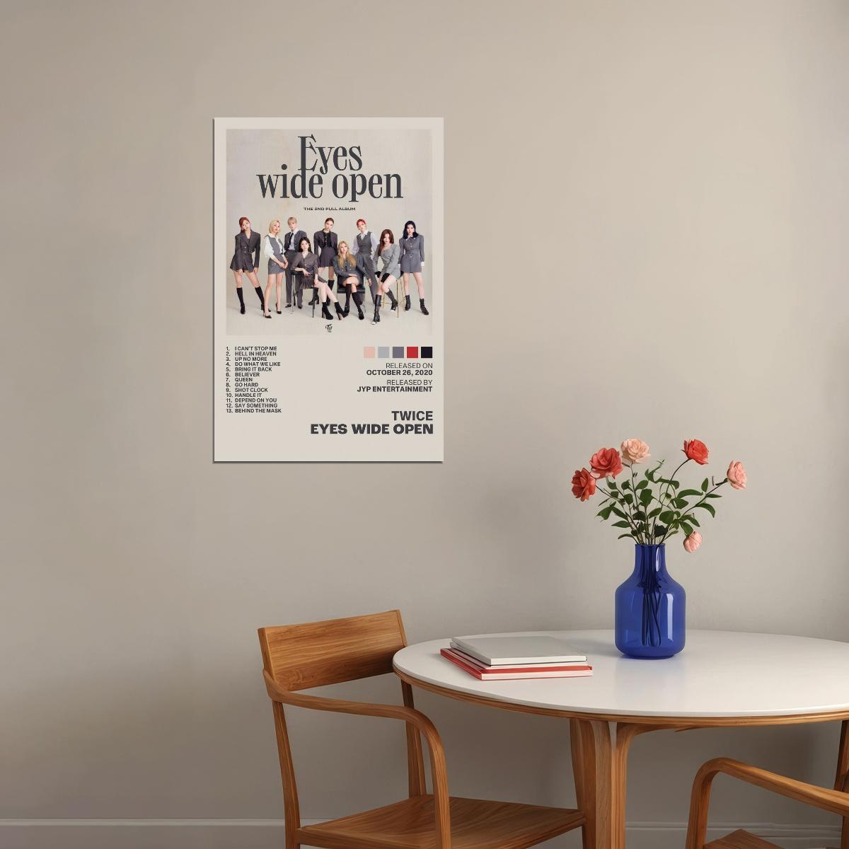 Twice Eyes Wide Open Album Cover Music Poster K-pop Home Decor For Living Room Aesthetic Kpop Female Girl Group Cover Trendy Korean Dorm Wall Art