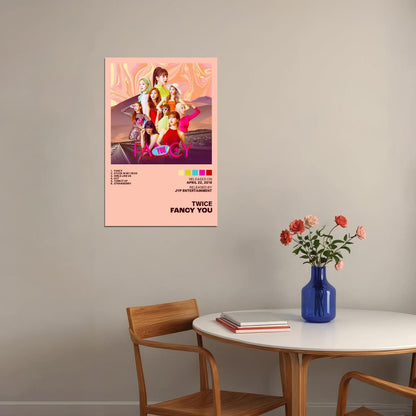 Twice Fancy You Album Cover Music Poster K-pop Home Decor For Living Room Aesthetic Kpop Female Girl Group Cover Trendy Korean Dorm Wall Art