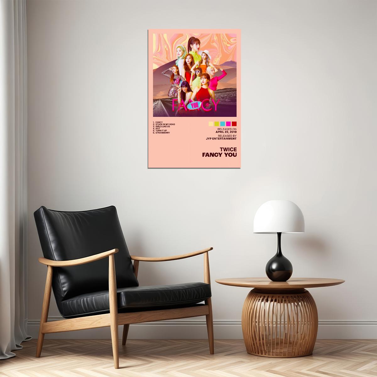 Twice Fancy You Album Cover Music Poster K-pop Home Decor For Living Room Aesthetic Kpop Female Girl Group Cover Trendy Korean Dorm Wall Art
