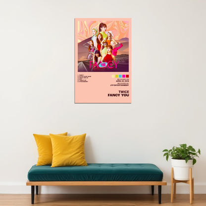 Twice Fancy You Album Cover Music Poster K-pop Home Decor For Living Room Aesthetic Kpop Female Girl Group Cover Trendy Korean Dorm Wall Art