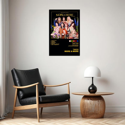 Twice More & More Album Cover Music Poster K-pop Home Decor For Living Room Aesthetic Kpop Female Girl Group Cover Trendy Korean Dorm Wall Art - xonomax