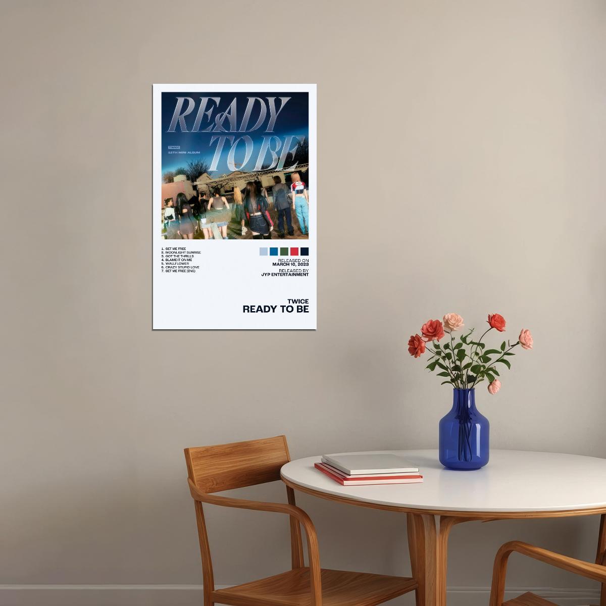 Twice Ready To Be Album Cover Music Poster K-pop Home Decor For Living Room Aesthetic Kpop Female Girl Group Cover Trendy Korean Dorm Wall Art - xonomax