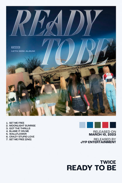Twice Ready To Be Album Cover Music Poster K-pop Home Decor For Living Room Aesthetic Kpop Female Girl Group Cover Trendy Korean Dorm Wall Art - xonomax