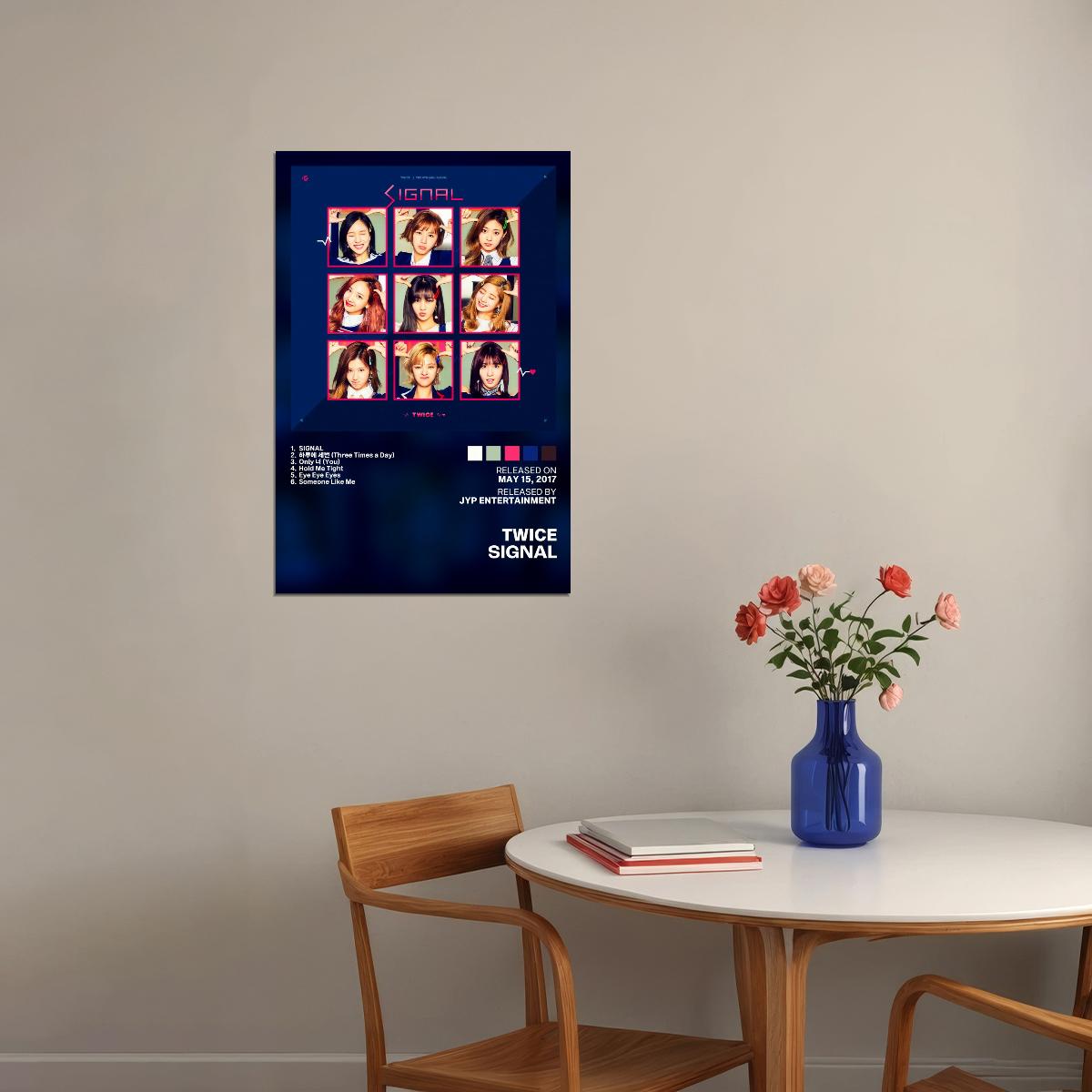 Twice Signal Album Cover Music Poster K-pop Home Decor For Living Room Aesthetic Kpop Female Girl Group Cover Trendy Korean Dorm Wall Art - xonomax