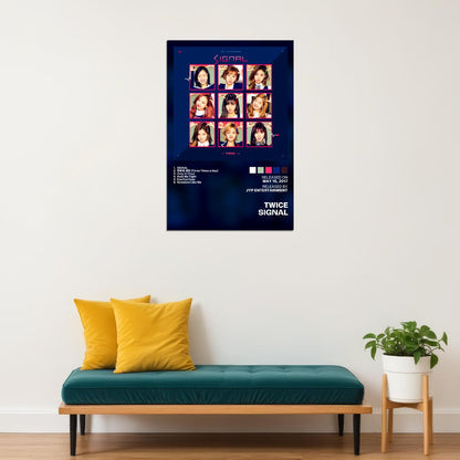 Twice Signal Album Cover Music Poster K-pop Home Decor For Living Room Aesthetic Kpop Female Girl Group Cover Trendy Korean Dorm Wall Art - xonomax