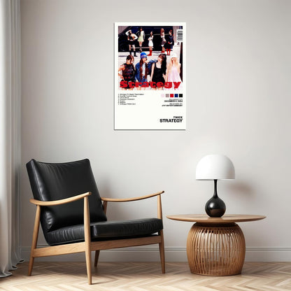 Twice Strategy Album Cover Music Poster K-pop Home Decor For Living Room Aesthetic Kpop Female Girl Group Cover Trendy Korean Dorm Wall Art - xonomax