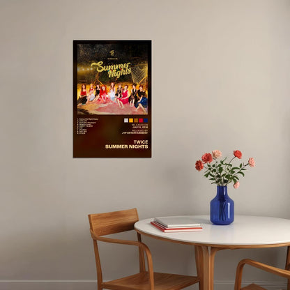 Twice Summer Nights Album Cover Music Poster K-pop Home Decor For Living Room Aesthetic Kpop Female Girl Group Cover Trendy Korean Dorm Wall Art - xonomax