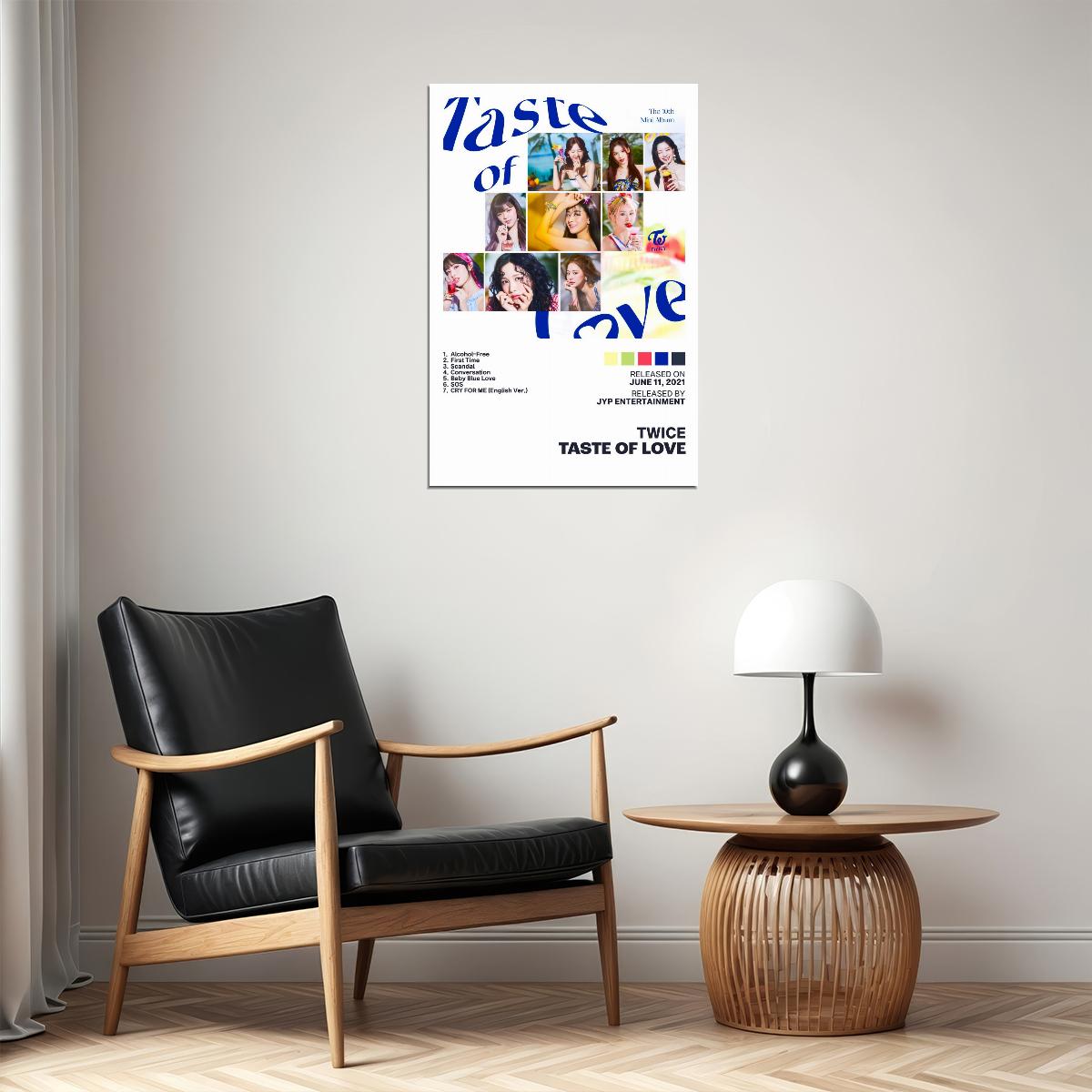 Twice Taste of Love Album Cover Music Poster K-pop Home Decor For Living Room Aesthetic Kpop Female Girl Group Cover Trendy Korean Dorm Wall Art - xonomax