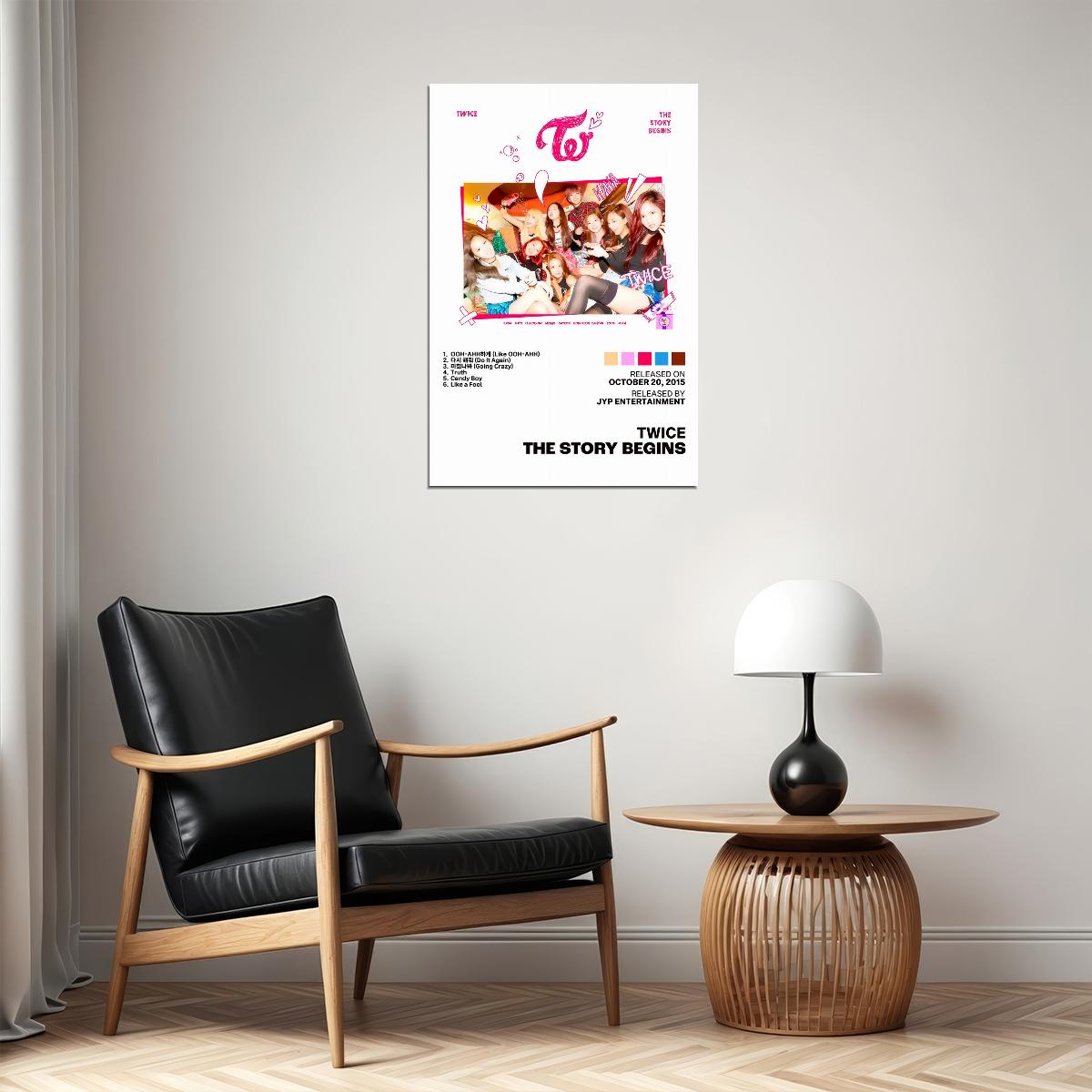 Twice The Story Begins Album Cover Music Poster K-pop Home Decor For Living Room Aesthetic Kpop Female Girl Group Cover Trendy Korean Dorm Wall Art - xonomax