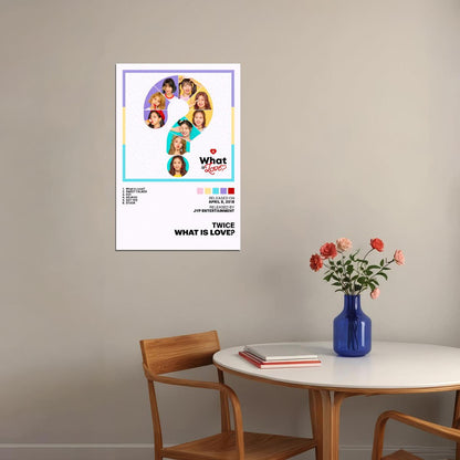 Twice What Is Love Album Cover Music Poster K-pop Home Decor For Living Room Aesthetic Kpop Female Girl Group Cover Trendy Korean Dorm Wall Art - xonomax