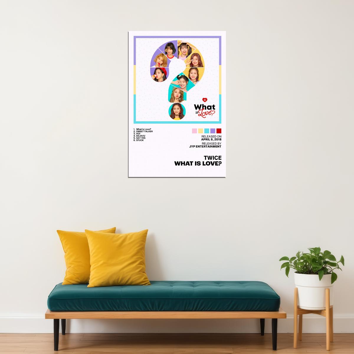 Twice What Is Love Album Cover Music Poster K-pop Home Decor For Living Room Aesthetic Kpop Female Girl Group Cover Trendy Korean Dorm Wall Art - xonomax
