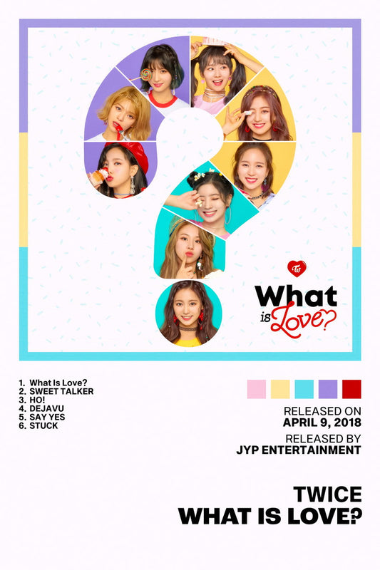 Twice What Is Love Album Cover Music Poster K-pop Home Decor For Living Room Aesthetic Kpop Female Girl Group Cover Trendy Korean Dorm Wall Art - xonomax