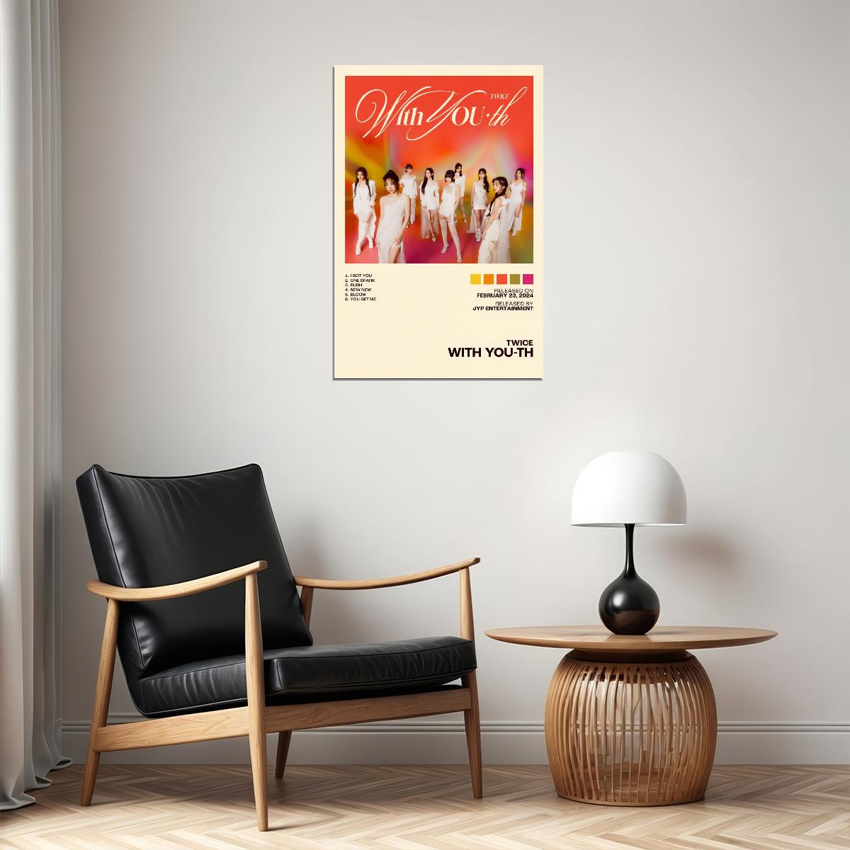 Twice With YOU-th Album Cover Music Poster K-pop Home Decor For Living Room Aesthetic Kpop Female Girl Group Cover Trendy Korean Dorm Wall Art - xonomax
