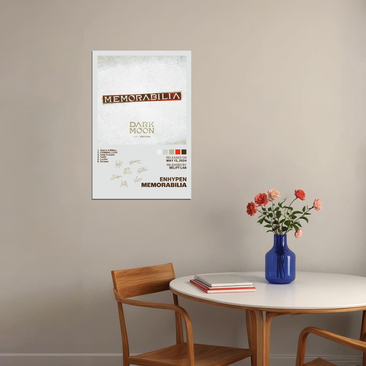 Enhypen Memorabilia Album Cover Music Poster K-pop Home Decor For Living Room Aesthetic Kpop Boy Girl Group Cover Trendy Korean Dorm Wall Art - xonomax