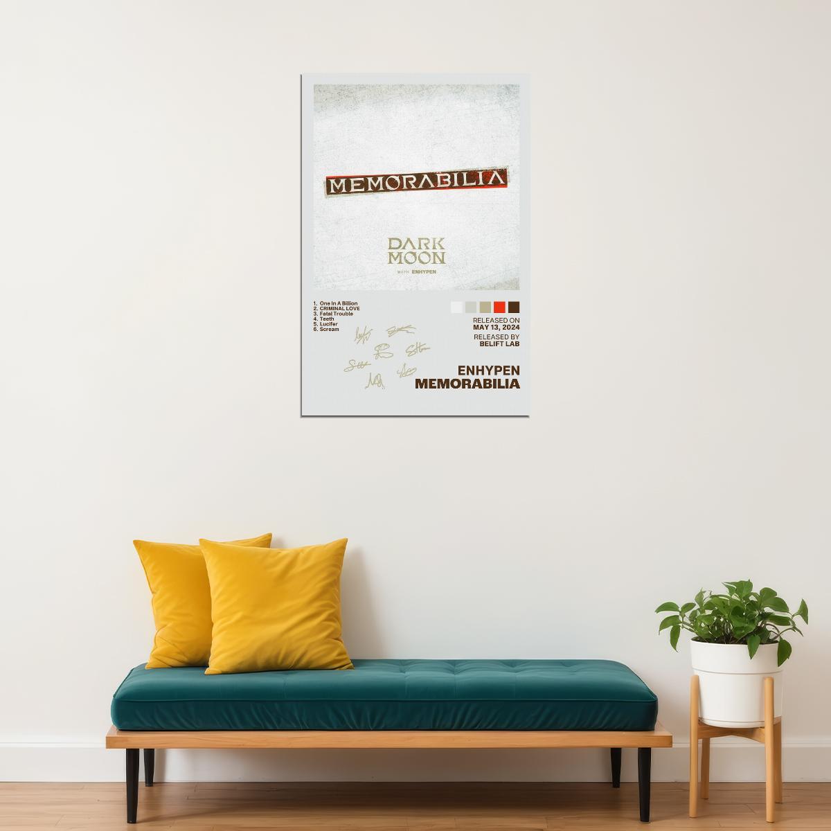 Enhypen Memorabilia Album Cover Music Poster K-pop Home Decor For Living Room Aesthetic Kpop Boy Girl Group Cover Trendy Korean Dorm Wall Art - xonomax