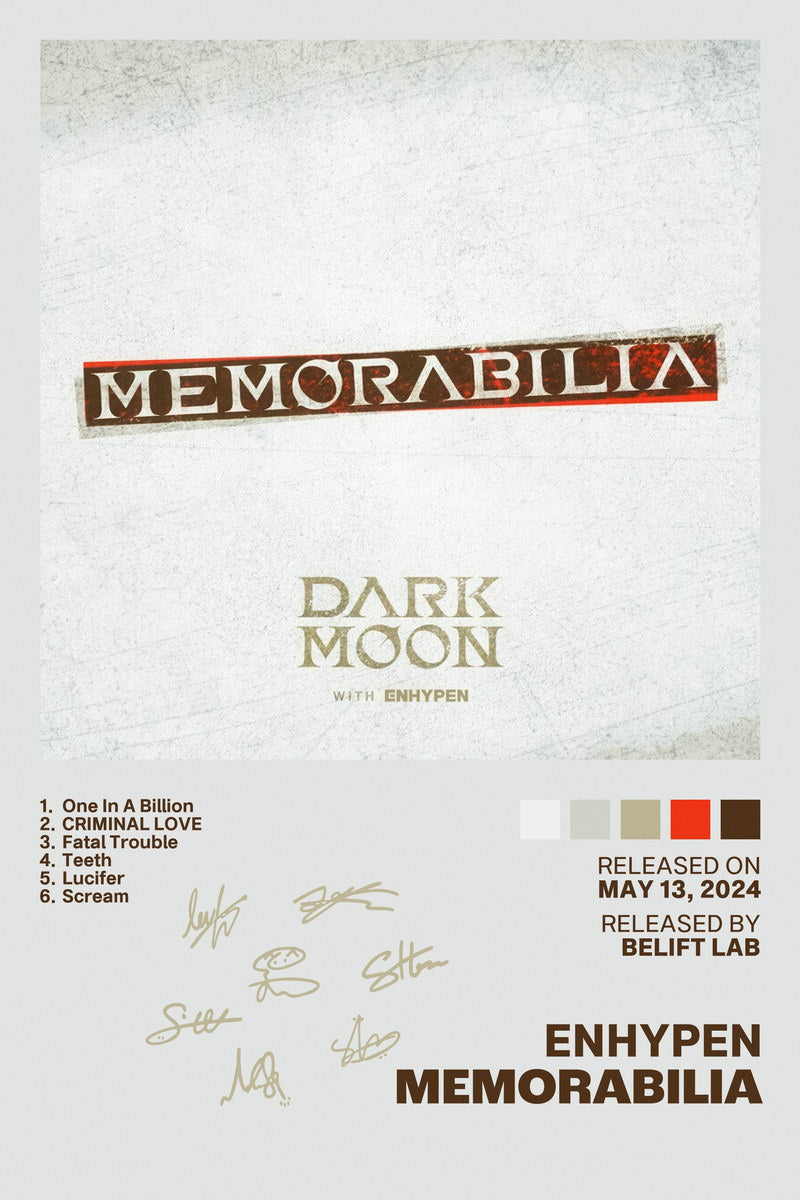 Enhypen Memorabilia Album Cover Music Poster K-pop Home Decor For Living Room Aesthetic Kpop Boy Girl Group Cover Trendy Korean Dorm Wall Art - xonomax