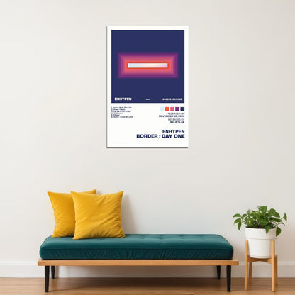 Enhypen Border Day One Album Cover Music Poster K-pop Home Decor For Living Room Aesthetic Kpop Boy Girl Group Cover Trendy Korean Dorm Wall Art - xonomax