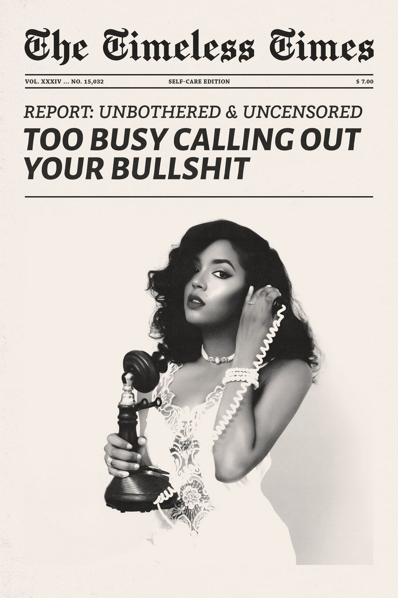 Urban Feminist Poster Trendy Black And White Newspaper Print Retro Girly Empowerment Quote Wall Art Bedroom Dorm Decor Vintage Glam Aesthetic - xonomax