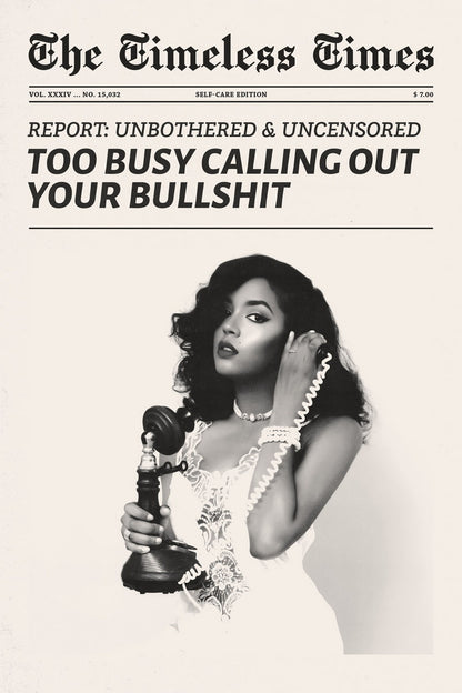 Urban Feminist Poster Trendy Black And White Newspaper Print Retro Girly Empowerment Quote Wall Art Bedroom Dorm Decor Vintage Glam Aesthetic - xonomax
