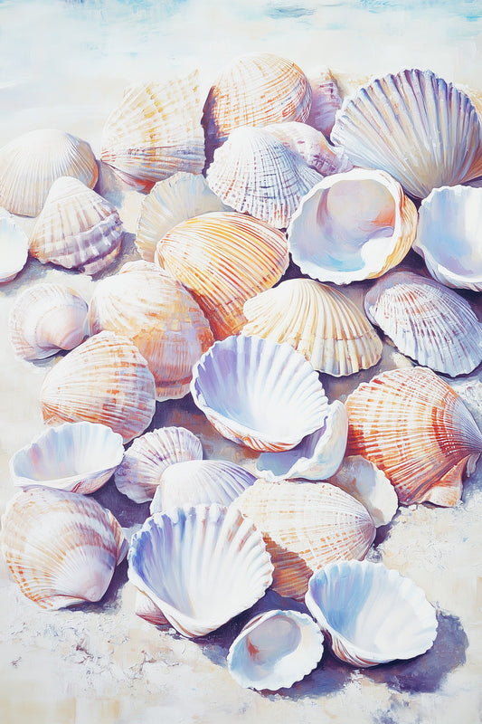 Coastal Cowgirl Poster Preppy Beach Seashell Print Southern Girl Decor Coastal Granddaughter Aesthetic Painting - xonomax