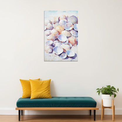 Coastal Cowgirl Poster Preppy Beach Seashell Print Southern Girl Decor Coastal Granddaughter Aesthetic Painting - xonomax