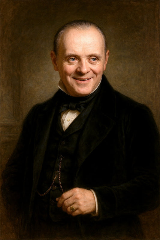 Anthony Hopkins Celebrity Poster Funny Celebrity Wall Art Pop Culture Decor Faux Oil Painting Art Print - xonomax