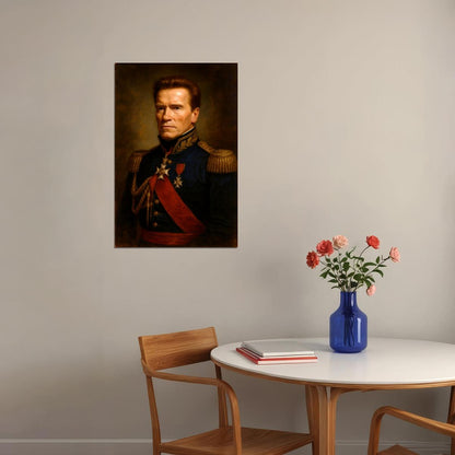 Arnold Schwarzenegger Celebrity Poster Funny Celebrity Wall Art Pop Culture Decor Faux Oil Painting Art Print - xonomax
