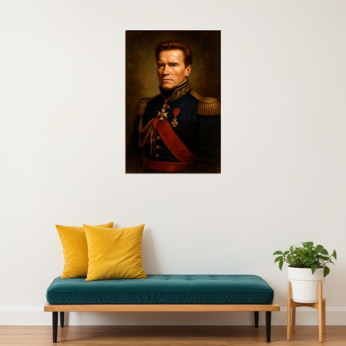 Arnold Schwarzenegger Celebrity Poster Funny Celebrity Wall Art Pop Culture Decor Faux Oil Painting Art Print - xonomax