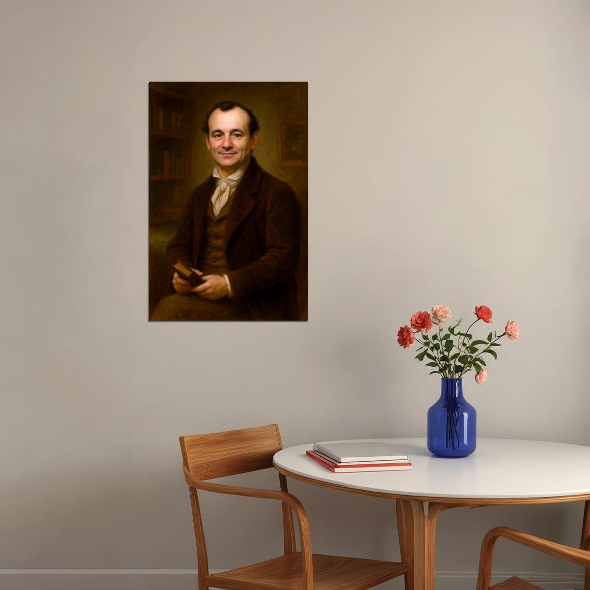 Bill Murray Young Celebrity Poster Funny Celebrity Wall Art Pop Culture Decor Faux Oil Painting Art Print - xonomax