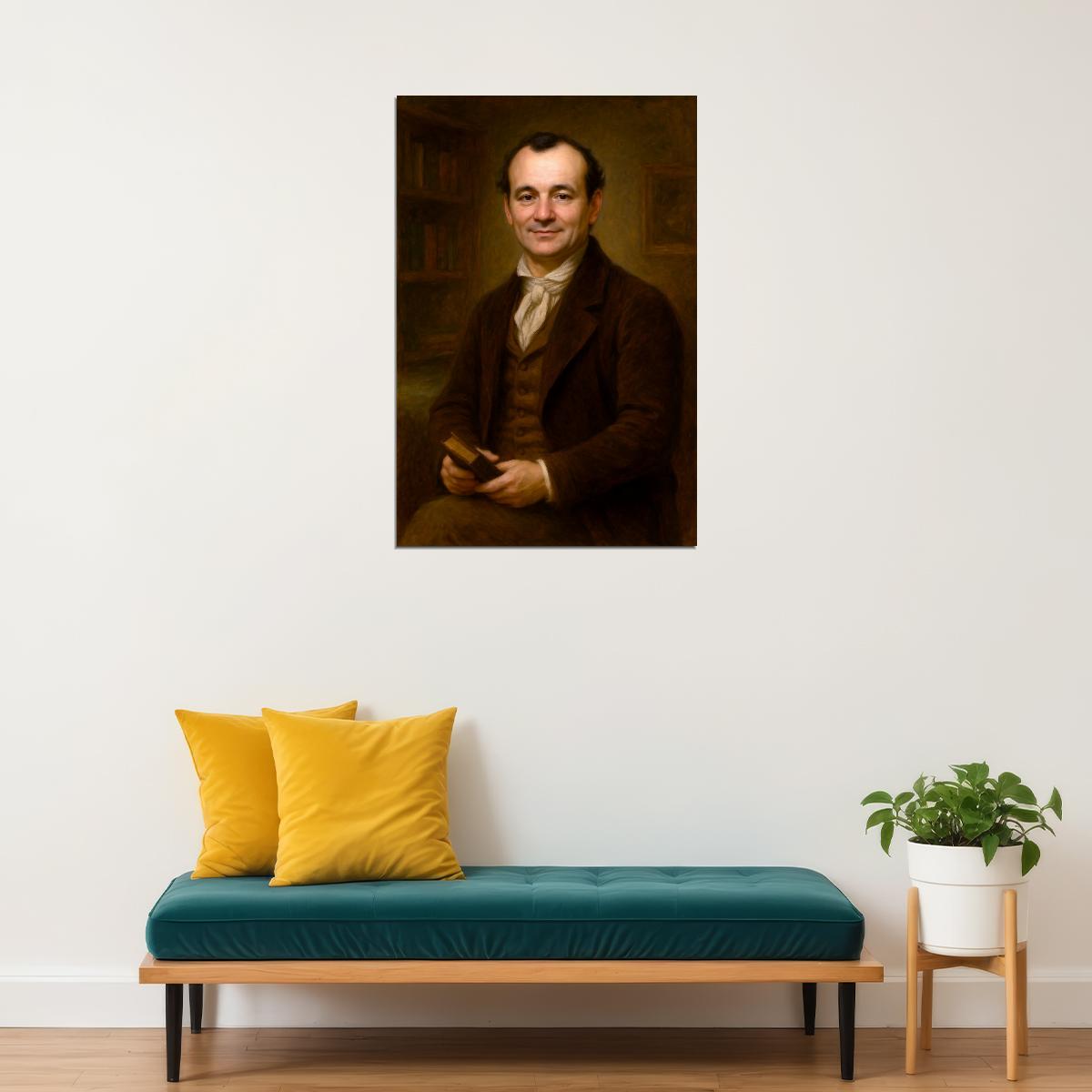 Bill Murray Young Celebrity Poster Funny Celebrity Wall Art Pop Culture Decor Faux Oil Painting Art Print - xonomax