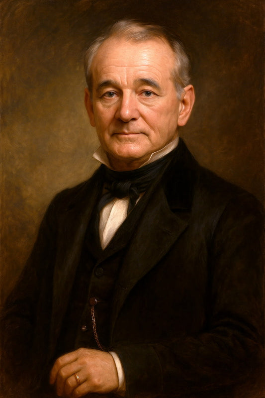 Bill Murray Celebrity Poster Funny Celebrity Wall Art Pop Culture Decor Faux Oil Painting Art Print - xonomax