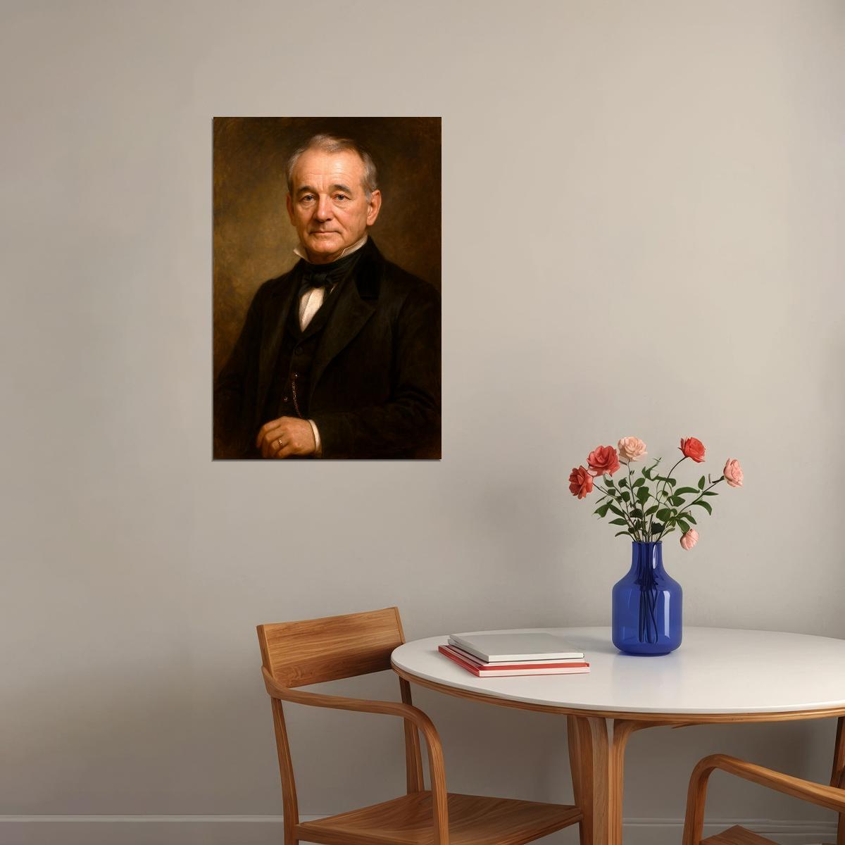 Bill Murray Celebrity Poster Funny Celebrity Wall Art Pop Culture Decor Faux Oil Painting Art Print - xonomax