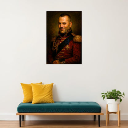 Bruce Willis Celebrity Poster Funny Celebrity Wall Art Pop Culture Decor Faux Oil Painting Art Print - xonomax