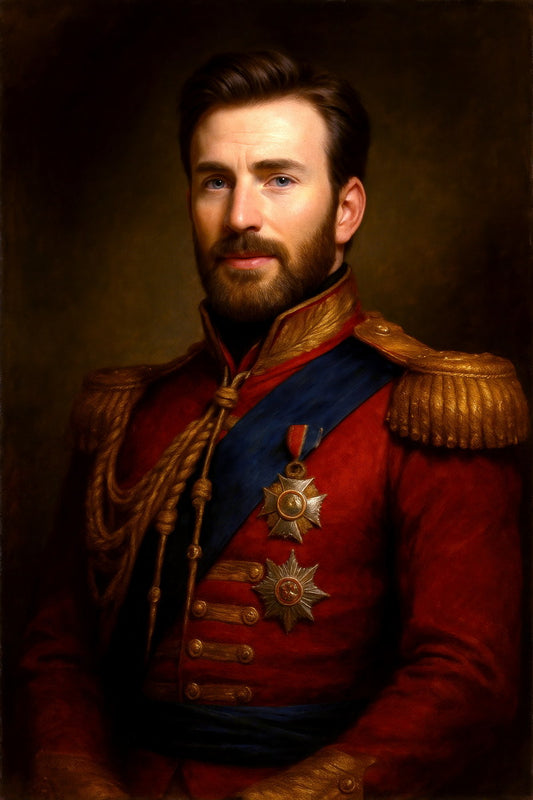 Chris Evans Celebrity Poster Funny Celebrity Wall Art Pop Culture Decor Faux Oil Painting Art Print - xonomax