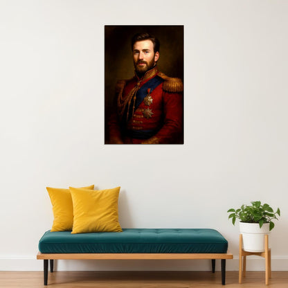 Chris Evans Celebrity Poster Funny Celebrity Wall Art Pop Culture Decor Faux Oil Painting Art Print - xonomax
