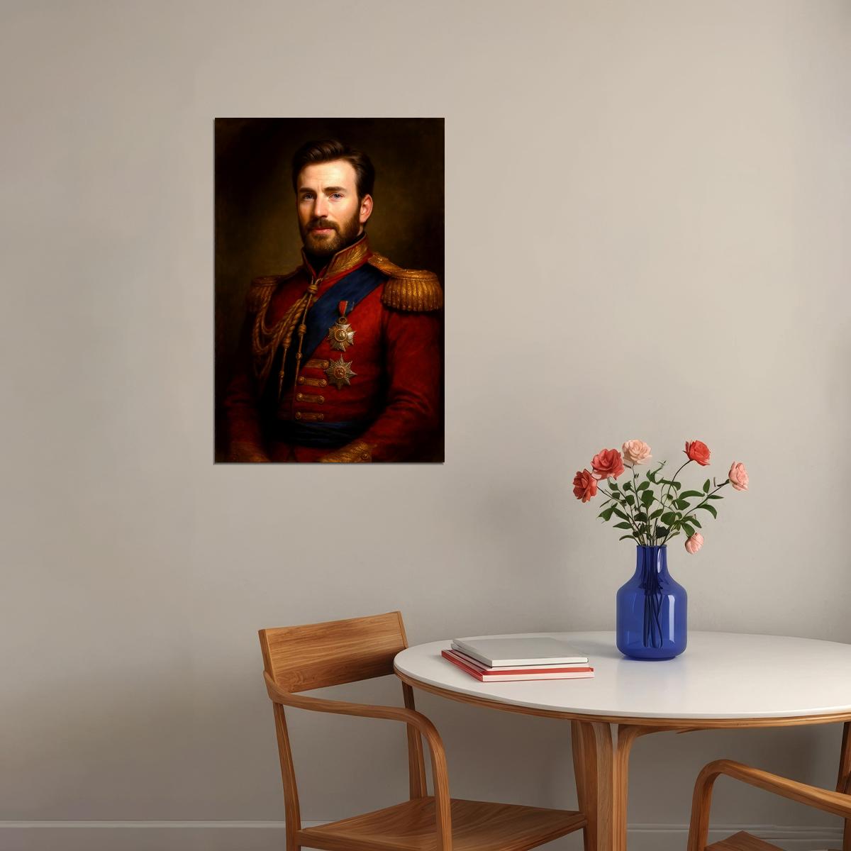Chris Evans Celebrity Poster Funny Celebrity Wall Art Pop Culture Decor Faux Oil Painting Art Print - xonomax