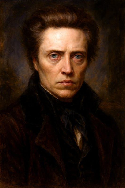 Christopher Walken Celebrity Poster Funny Celebrity Wall Art Pop Culture Decor Faux Oil Painting Art Print - xonomax