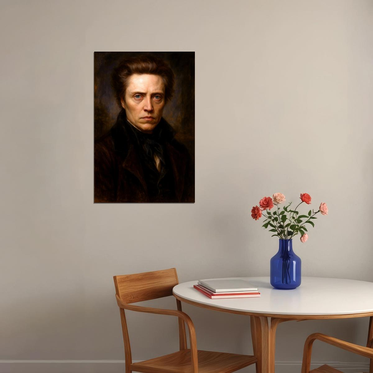 Christopher Walken Celebrity Poster Funny Celebrity Wall Art Pop Culture Decor Faux Oil Painting Art Print - xonomax