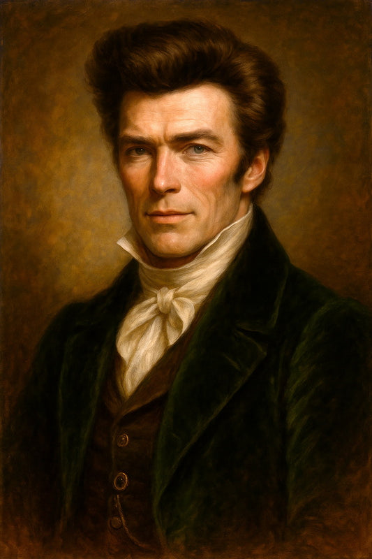Clint Eastwood Celebrity Poster Funny Celebrity Wall Art Pop Culture Decor Faux Oil Painting Art Print - xonomax