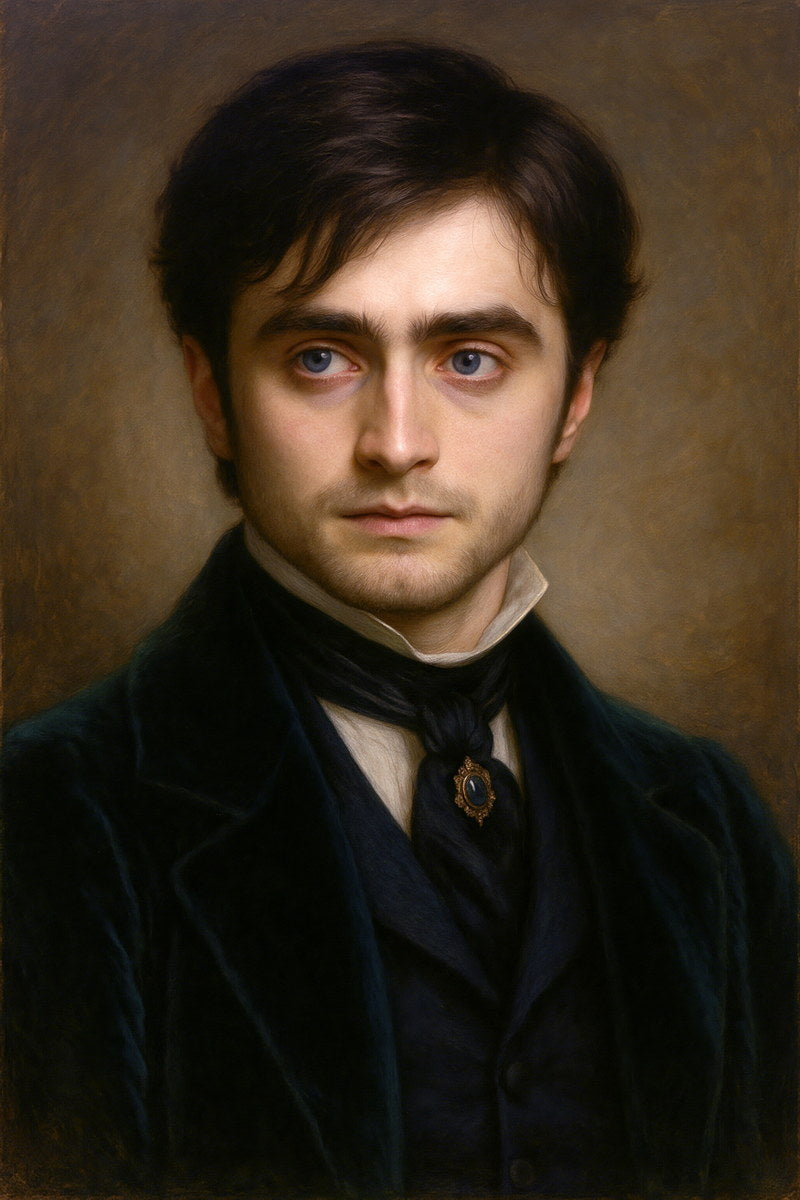 Daniel Radcliffe Celebrity Poster Funny Celebrity Wall Art Pop Culture Decor Faux Oil Painting Art Print - xonomax