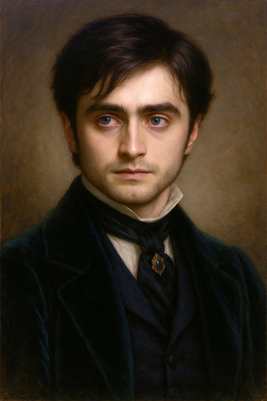 Daniel Radcliffe Celebrity Poster Funny Celebrity Wall Art Pop Culture Decor Faux Oil Painting Art Print - xonomax