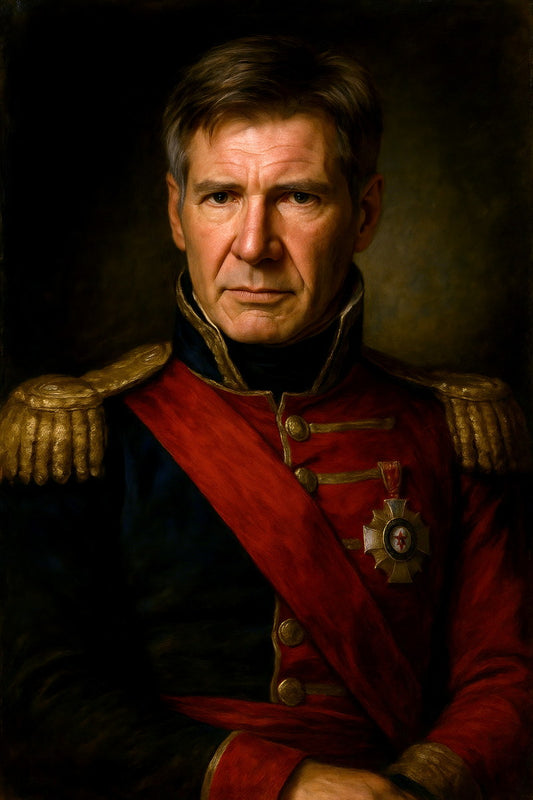 Harrison Ford Celebrity Poster Funny Celebrity Wall Art Pop Culture Decor Faux Oil Painting Art Print - xonomax