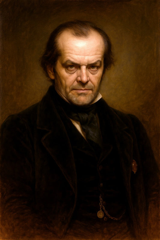 Jack Nicholson Celebrity Poster Funny Celebrity Wall Art Pop Culture Decor Faux Oil Painting Art Print - xonomax
