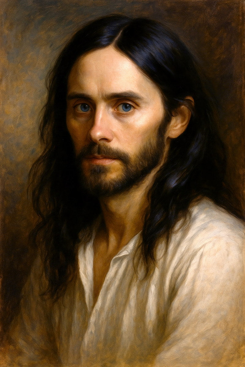 Jared Leto Celebrity Poster Funny Celebrity Wall Art Pop Culture Decor Faux Oil Painting Art Print - xonomax