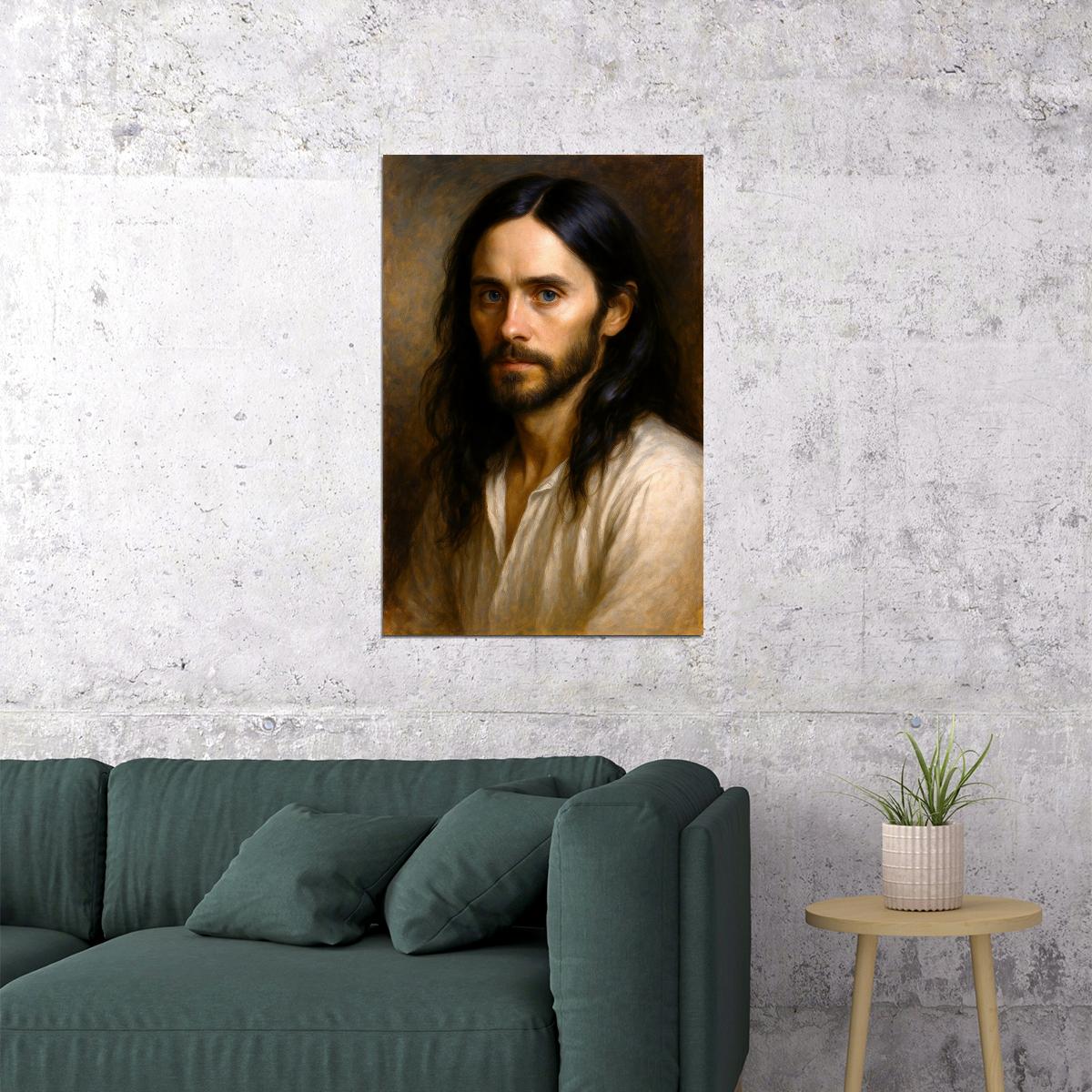Jared Leto Celebrity Poster Funny Celebrity Wall Art Pop Culture Decor Faux Oil Painting Art Print - xonomax