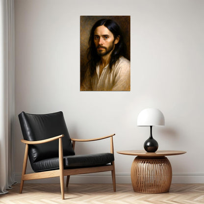 Jared Leto Celebrity Poster Funny Celebrity Wall Art Pop Culture Decor Faux Oil Painting Art Print - xonomax