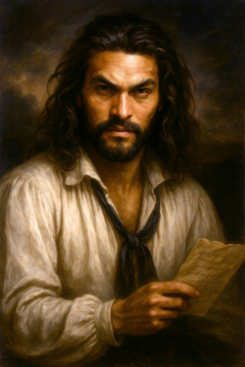 Jason Momoa Celebrity Poster Funny Celebrity Wall Art Pop Culture Decor Faux Oil Painting Art Print - xonomax