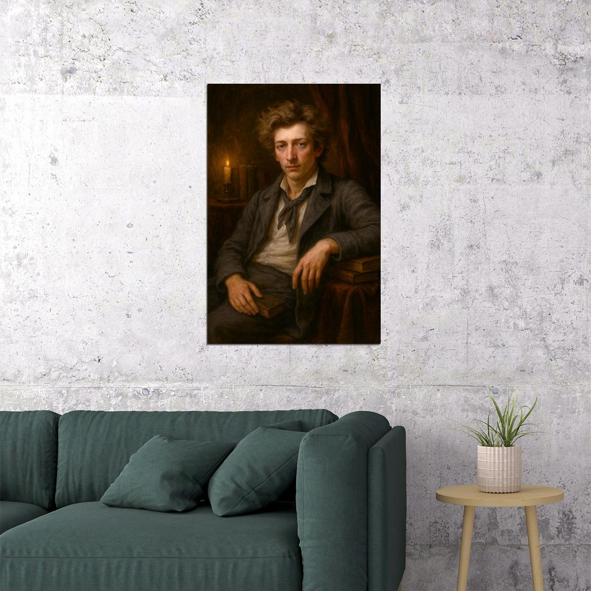 Jeremy Allen White Celebrity Poster Funny Celebrity Wall Art Pop Culture Decor Faux Oil Painting Art Print